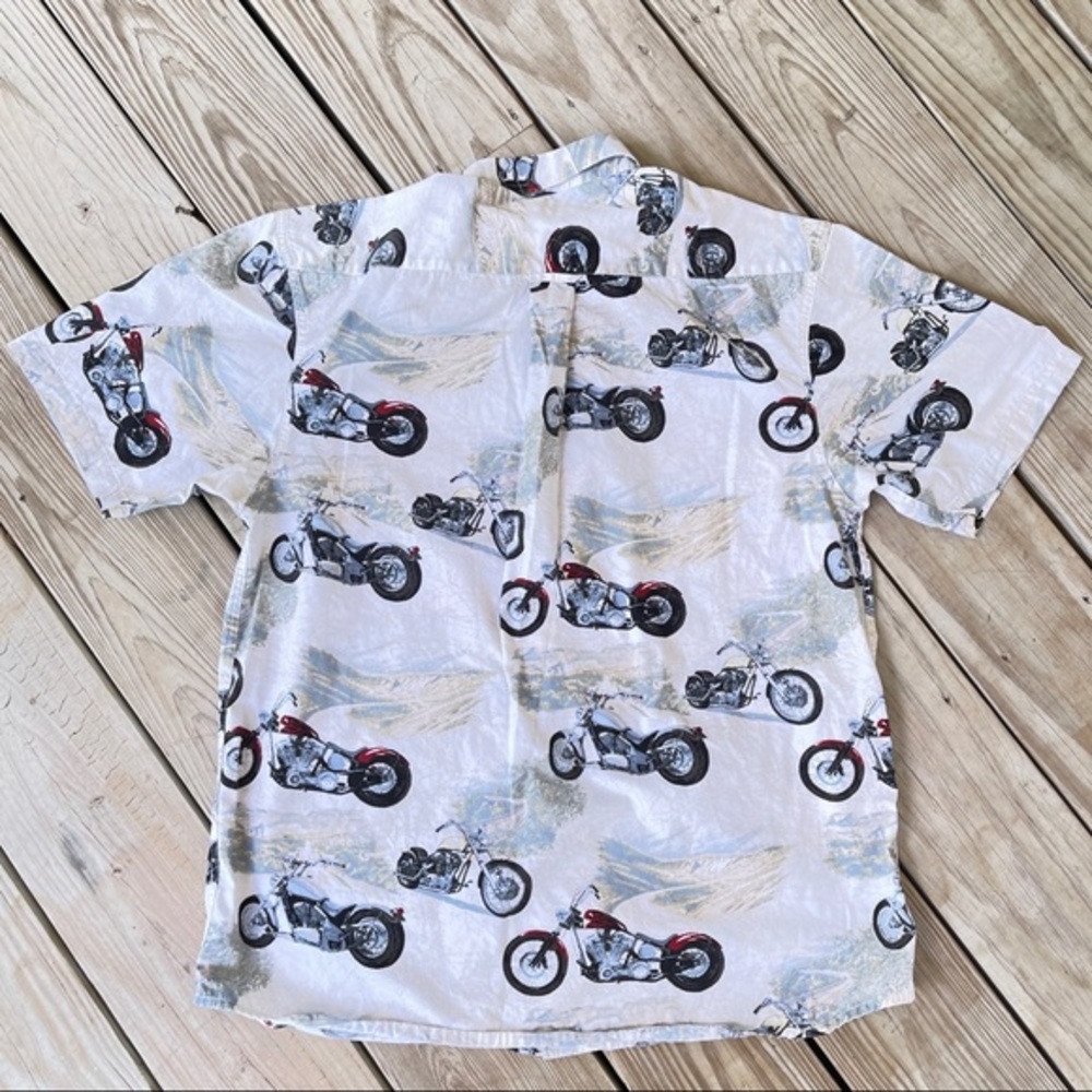 Magellan Motorcycle Button Down Short Sleeve Shirt - image 2